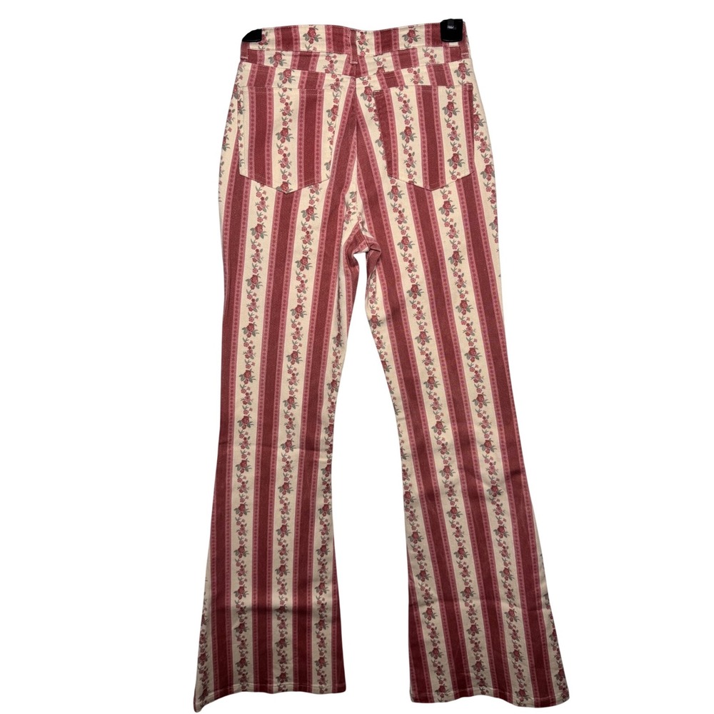 Altar State Womens XXS Flared Pants Floral Stripe High Rise - Picture 4 of 11